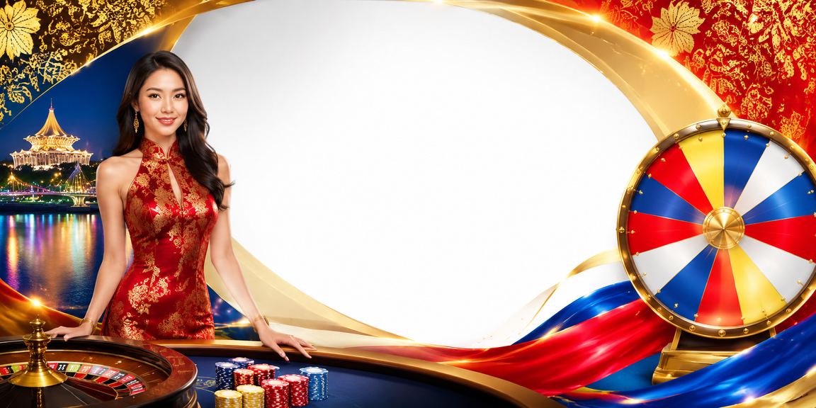 Meja roulette dengan reka bentuk batik Malaysia di kasino 350f